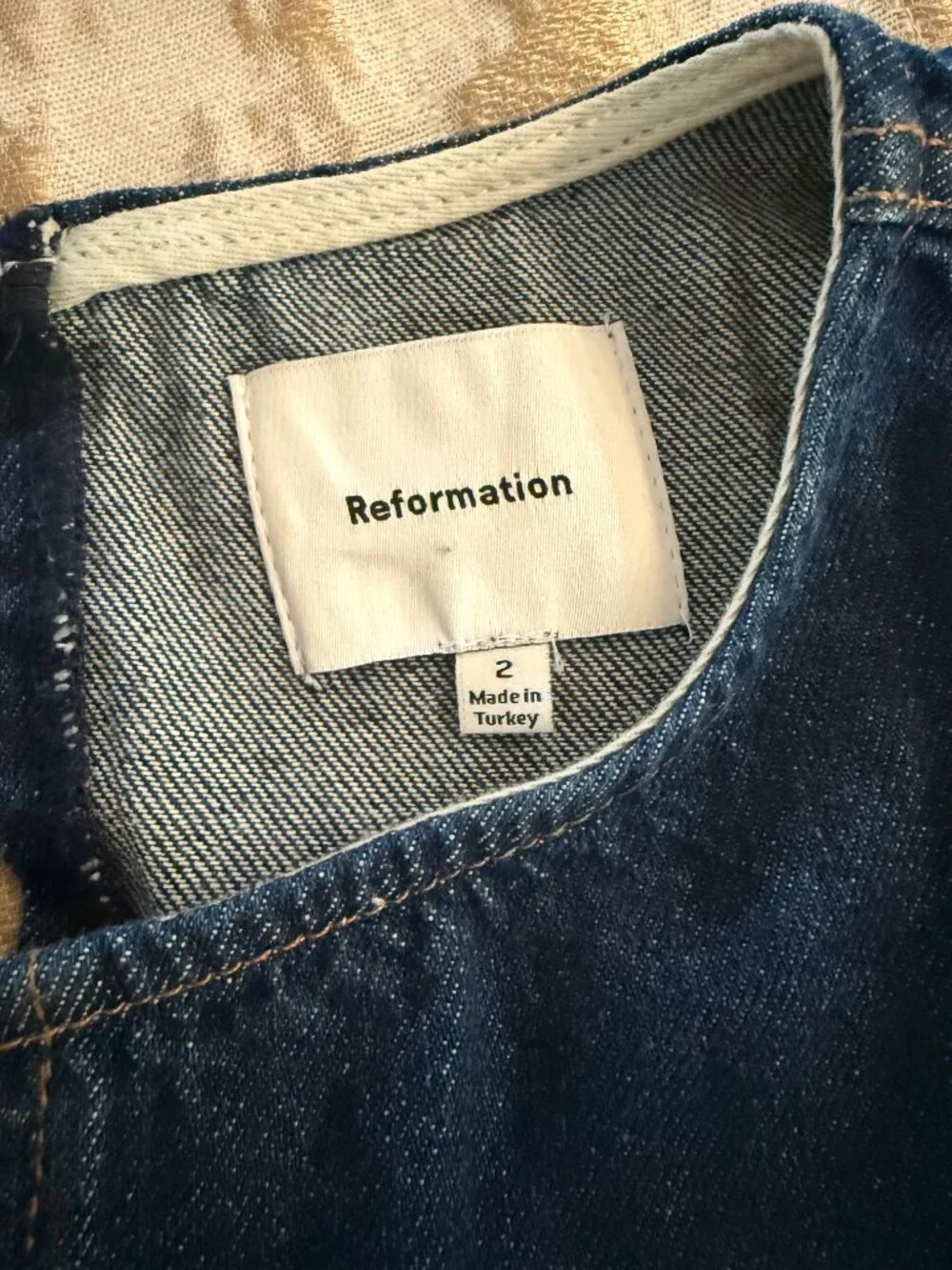 Reformation: Citron Denim Mini Dress